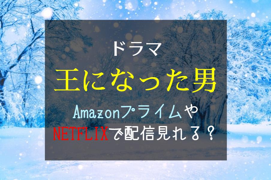 ドラマ『王になった男』AmazonプライムやNETFLIX配信はどこで見るのがお得？